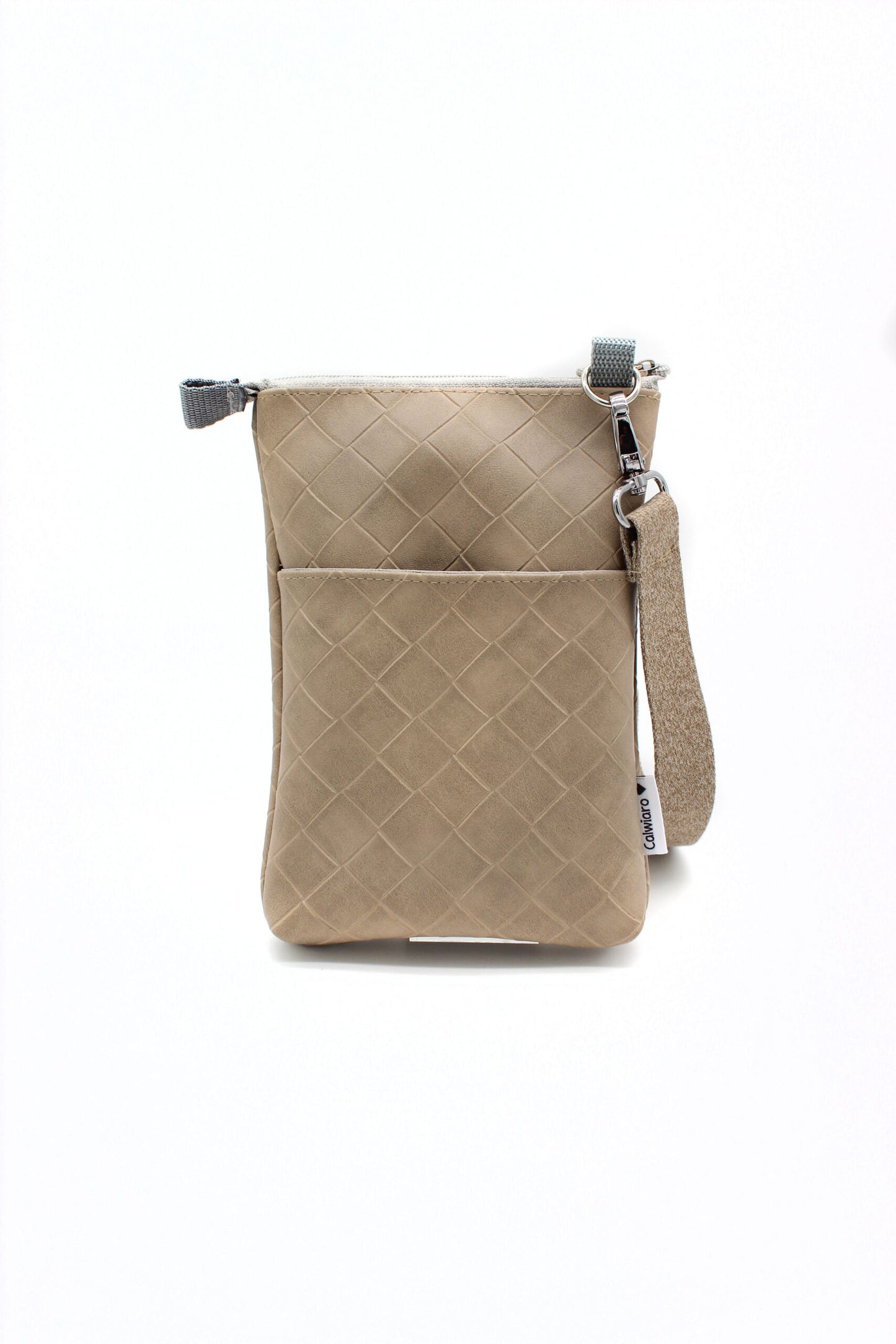 Gassitasche Fauxleder Beige