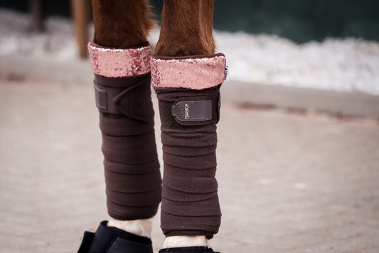 Bandagierunterlagen Pferd mit Glitzer