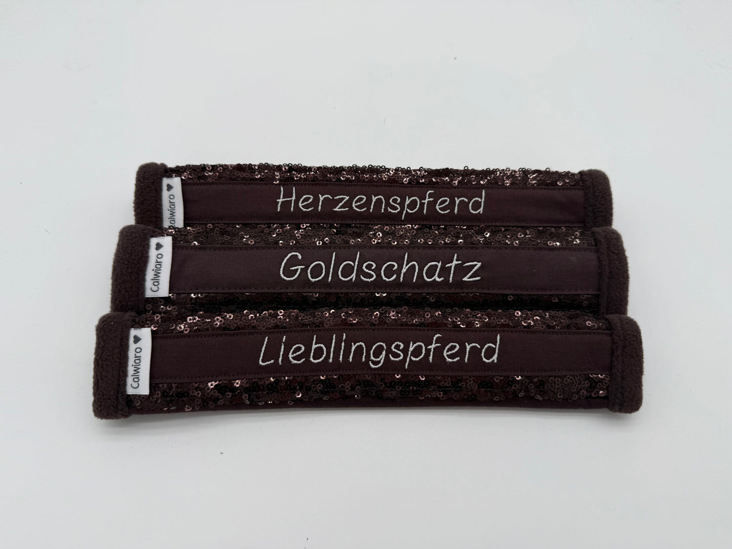 Noseband Sparkle WB (29cm) - Braun