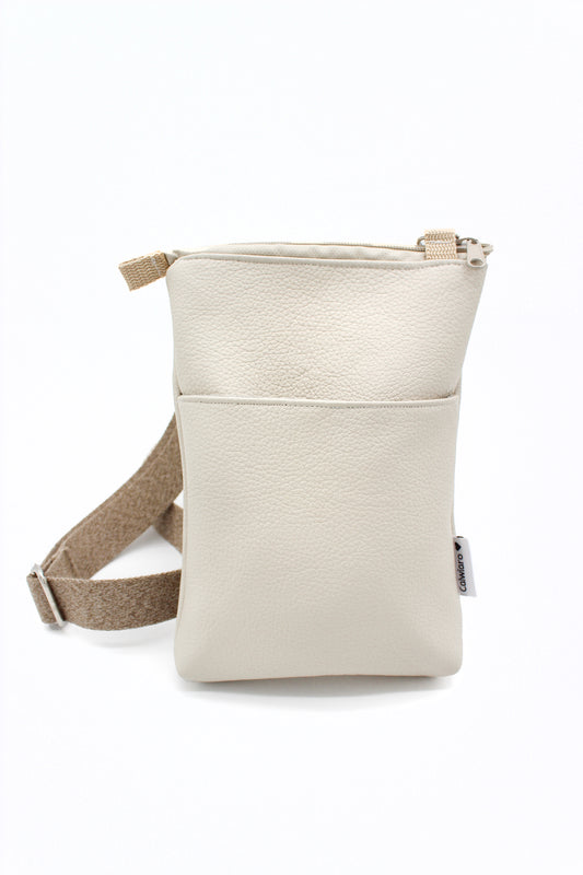 Gassitasche Fauxleder Hellbeige