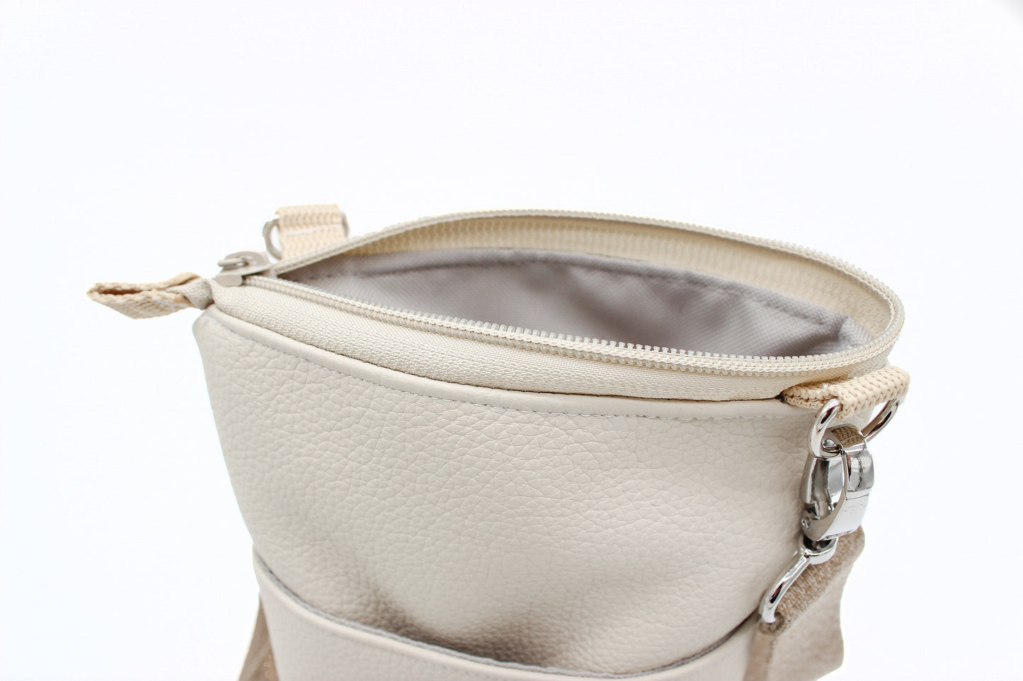 Gassitasche Fauxleder Hellbeige