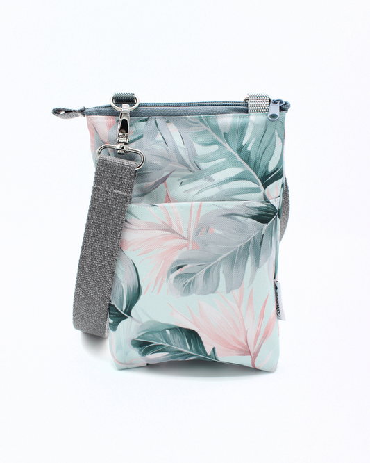 Gassitasche Outdoor Blätter Mint-Rosa