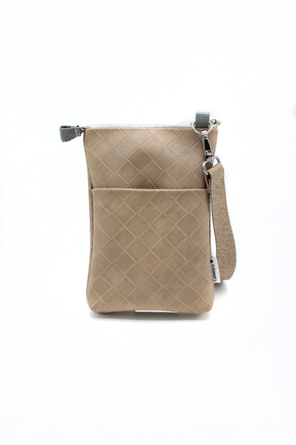 Gassitasche Fauxleder Beige