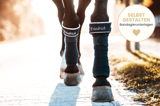 Bandagierunterlagen Pferd mit Name personalisiert