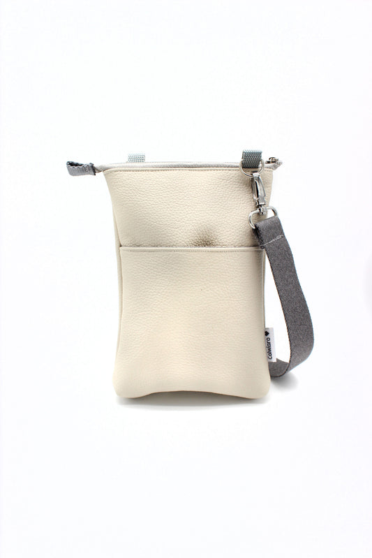 Gassitasche Fauxleder Hellbeige