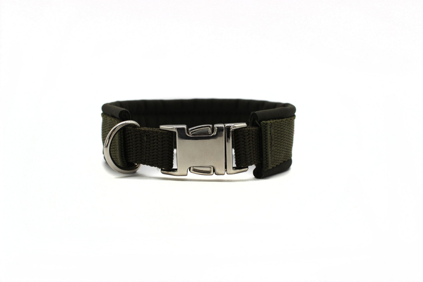 Hunde Halsband mit Name & Telefonnummer - Olive