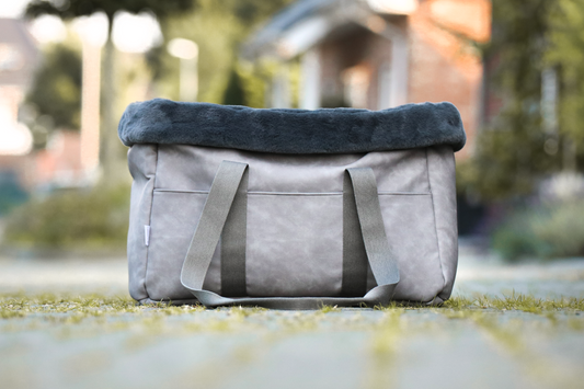 Hundetasche Fauxfur Grau