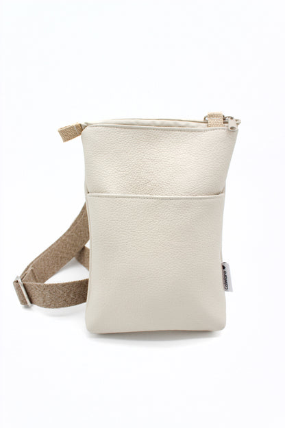 Gassitasche Fauxleder Hellbeige