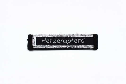 Noseband Mayfare Schwarz-Silber