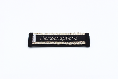 Noseband Mayfare Schwarz-Gold