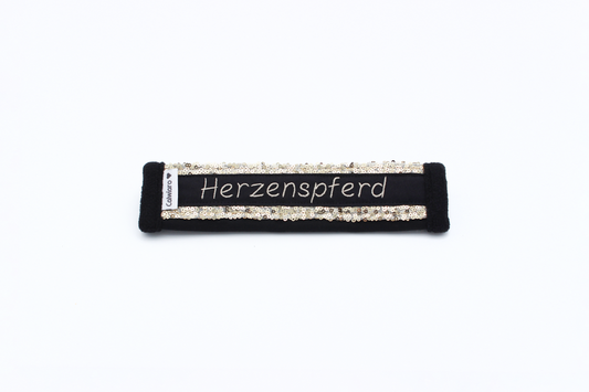 Noseband Mayfare Schwarz-Gold