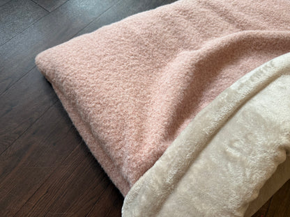 Hundeschlafsack Einzelstück Boucle - Rosa 80x60cm