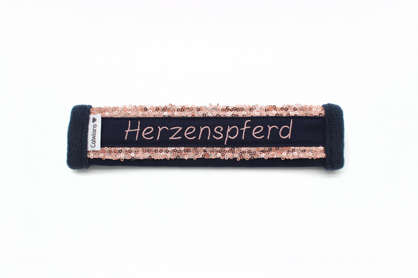 Noseband Mayfare Blau-Rosegold