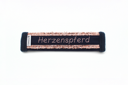 Noseband Mayfare Blau-Rosegold