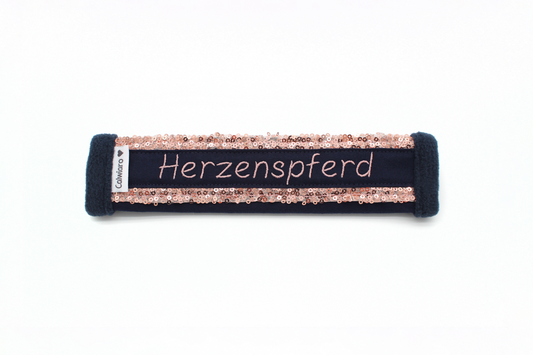 Noseband Mayfare Blau-Rosegold