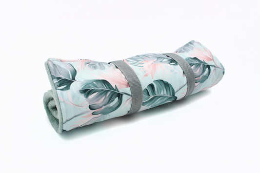 Outdoordecke Blätter Mint-Rosa