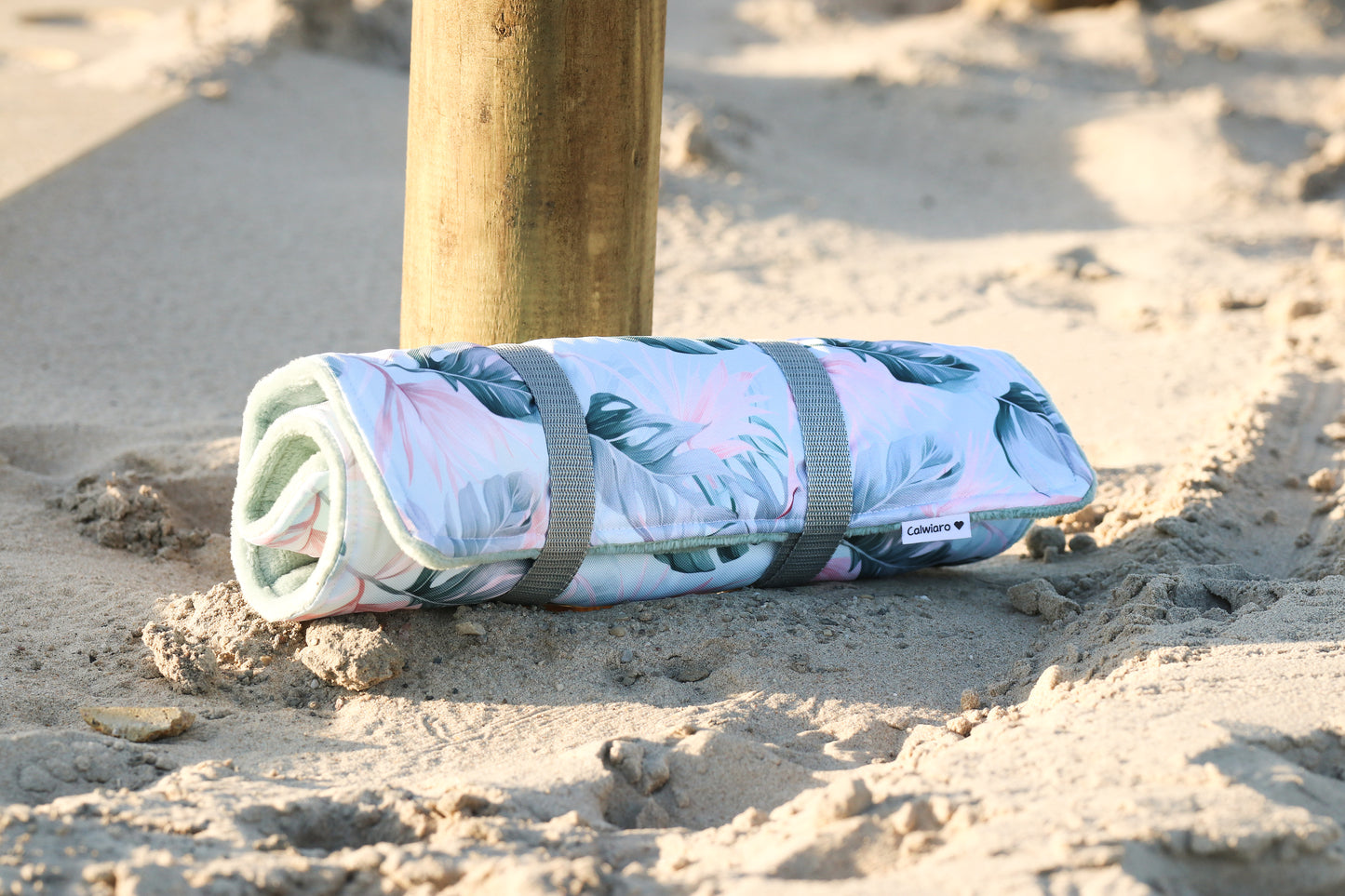 Outdoordecke Blätter Mint-Rosa