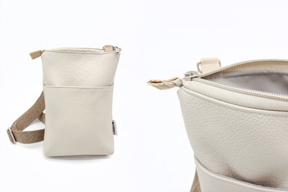 Gassitasche Fauxleder Hellbeige