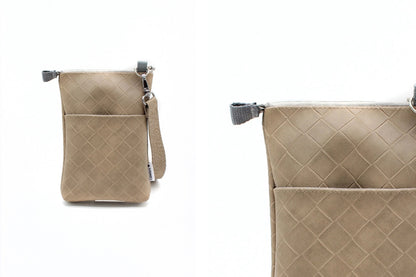 Gassitasche Fauxleder Beige