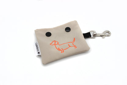 Poop bag dispenser made of outdoor fabric | Dachshund