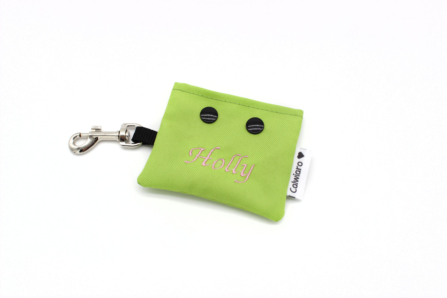 Poop bag dispenser made of outdoor fabric