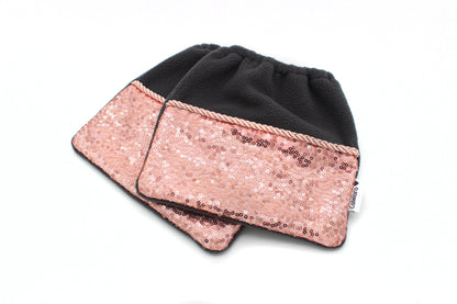 Steigbügelschoner Grau-Rosegold