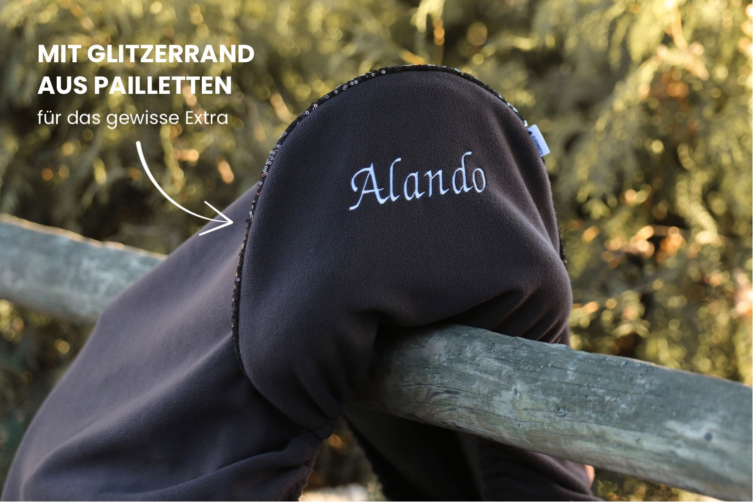 Sattelschoner mit Pferdename