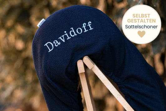 personalisierter Sattelschoner mit Name