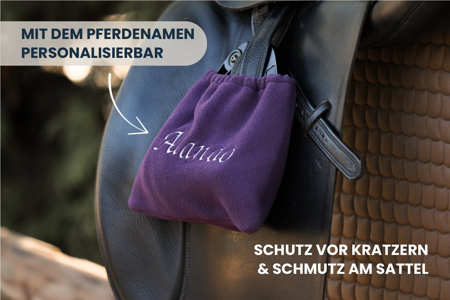 hochwertige Steigbügelhüllen personalisiert