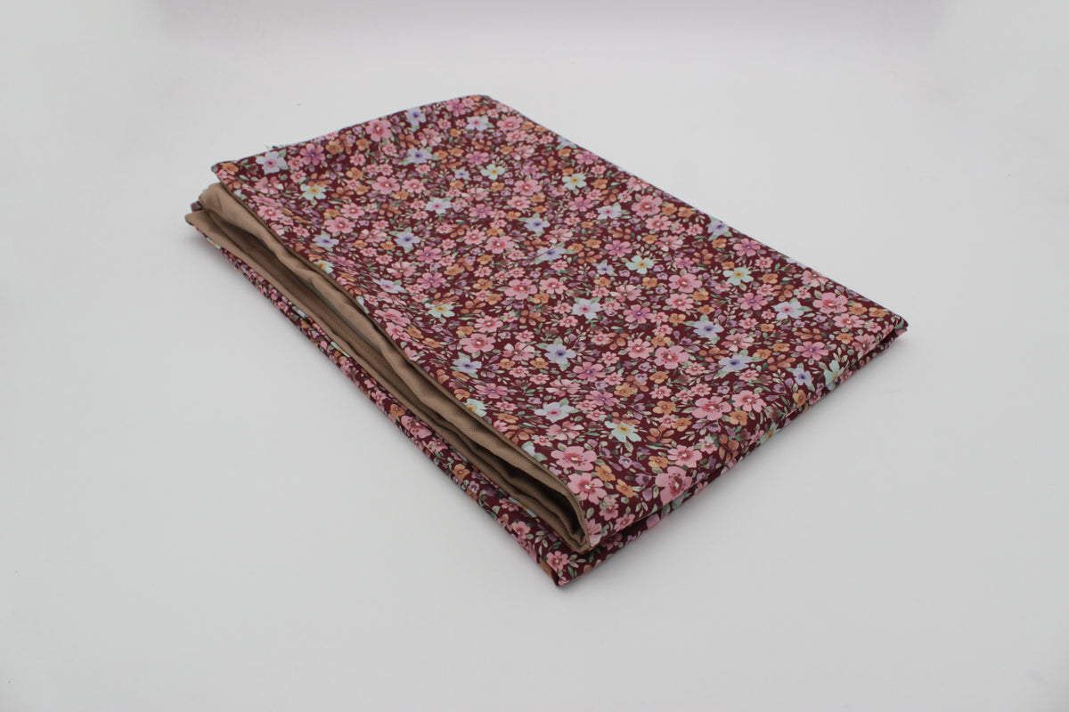 Wärmekissen Bezug 80x110cm - Blumen Bordeaux