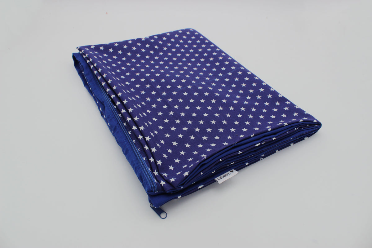 Wärmekissen Bezug 80x120cm - B-WARE - Sterne Royalblau